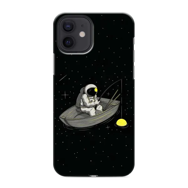 Чехол с рисунком «Космонавт на рыбалке» для iPhone 12 mini Чехол с рисунком «Космонавт на рыбалке» для iPhone 12 mini