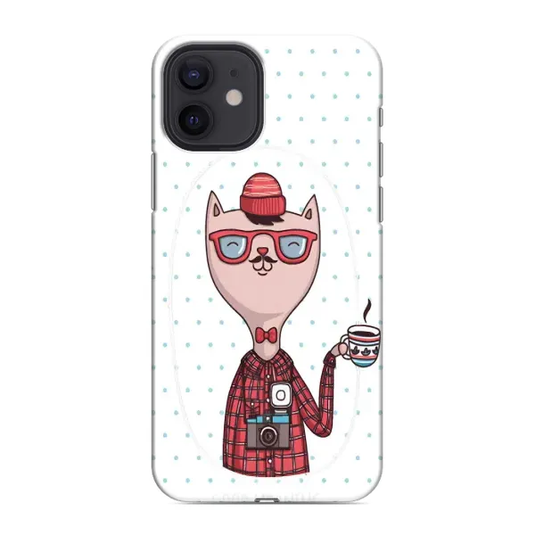 Чехол с рисунком «Кот аристократ» для iPhone 12 mini