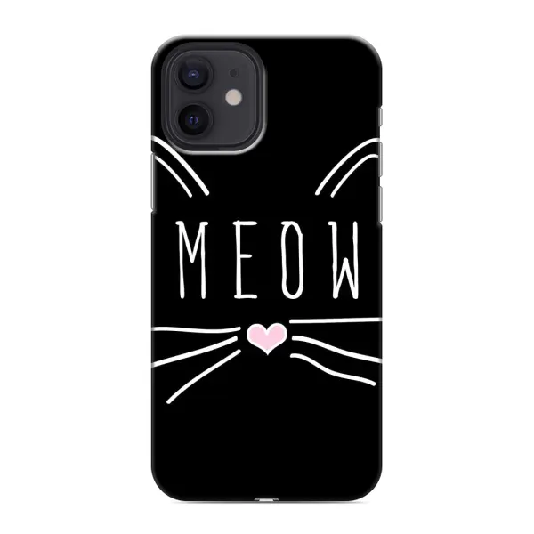 Чехол с рисунком «КОТИК MEOW» для iPhone 12 mini Чехол с рисунком «КОТИК MEOW» для iPhone 12 mini