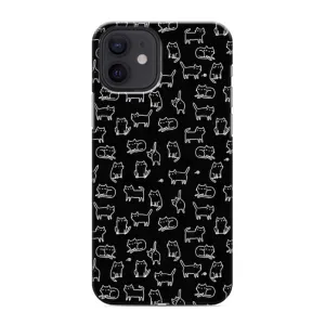 Чехол на тематику: Коты для iPhone 12 mini (Котики на черном)