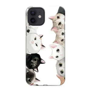 Силиконовый чехол с котиком для iPhone 12 mini (Коты)