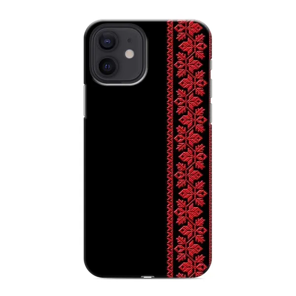 Чехол с рисунком «Красная Вышиванка» для iPhone 12 mini Чехол с рисунком «Красная Вышиванка» для iPhone 12 mini
