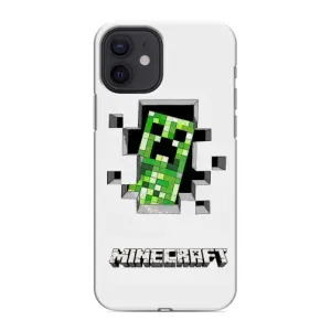 Чехлы для iPhone 12 mini (Персонажи Майн Крафт) (Крипер)