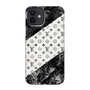 Чохол Стиль Louis Vuitton на iPhone 12 mini (LV на білому)