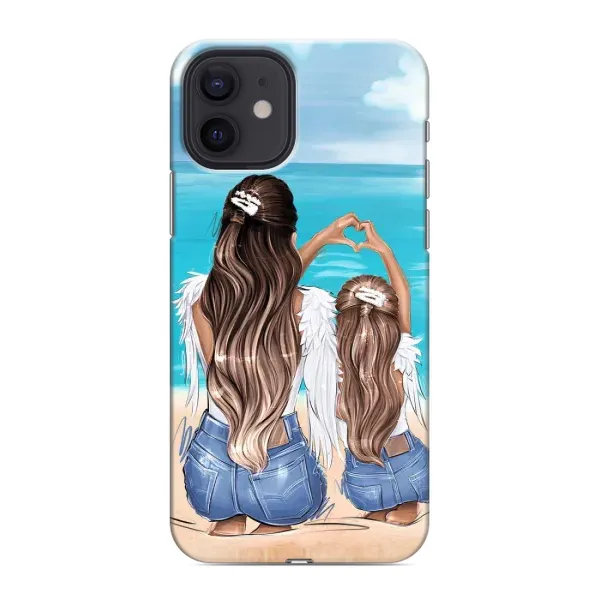 Чехол с рисунком «Мама и дочь» для iPhone 12 mini Чехол с рисунком «Мама и дочь» для iPhone 12 mini
