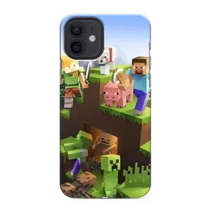 Чехлы для iPhone 12 mini (Персонажи Майн Крафт) (Майн-крафт)