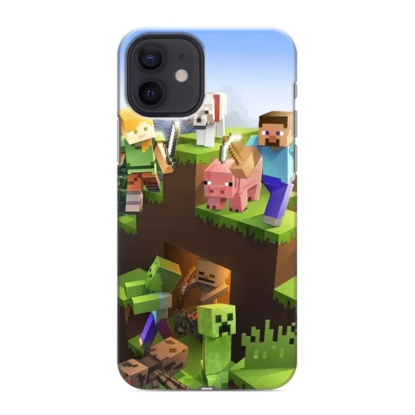 Чехол с рисунком «Майн-крафт» для iPhone 12 mini Чехол с рисунком «Майн-крафт» для iPhone 12 mini