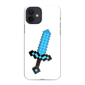 Чехлы для iPhone 12 mini (Персонажи Майн Крафт) (Меч)