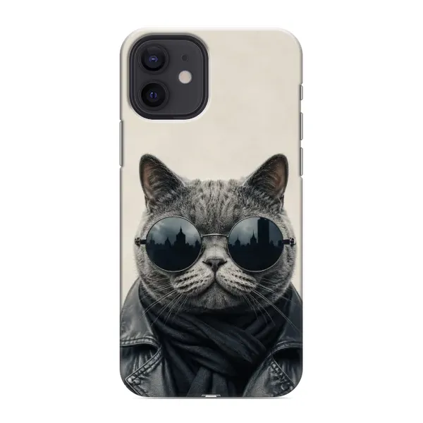 Чехол с рисунком «Модный кот» для iPhone 12 mini