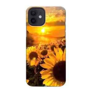 Чехол с Цветами для iPhone 12 mini (поле подсолнухов)