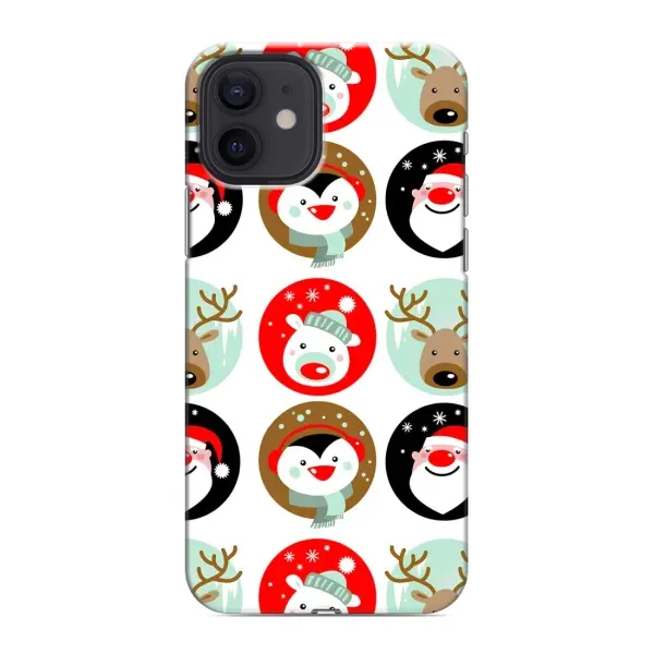 Чехол с рисунком «Рождественский принт» для iPhone 12 mini