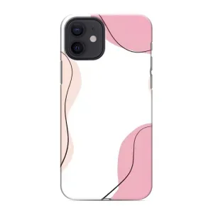 Чехол цветочный дизайн для iPhone 12 mini (Розовый фон)