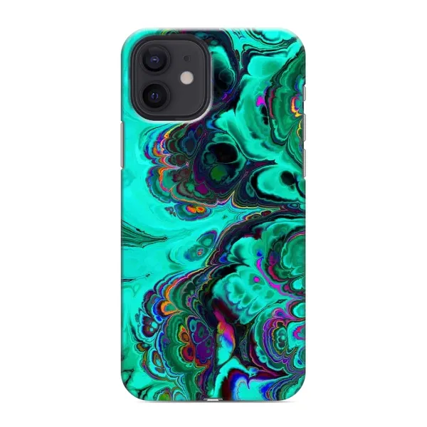 Чехол с рисунком «Салатный мрамор» для iPhone 12 mini Чехол с рисунком «Салатный мрамор» для iPhone 12 mini