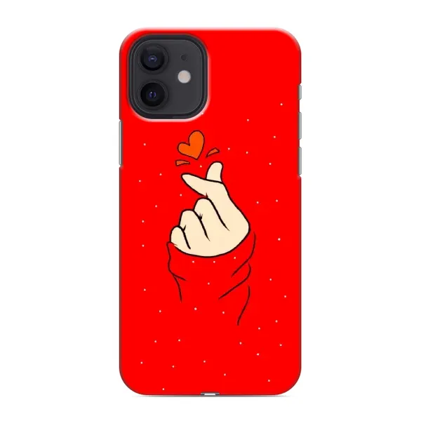 Чехол с рисунком «Сердце на красном» для iPhone 12 mini Чехол с рисунком «Сердце на красном» для iPhone 12 mini