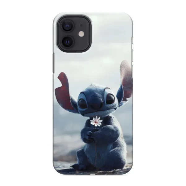 Чехол с рисунком «Стич с цветочком» для iPhone 12 mini Чехол с рисунком «Стич с цветочком» для iPhone 12 mini