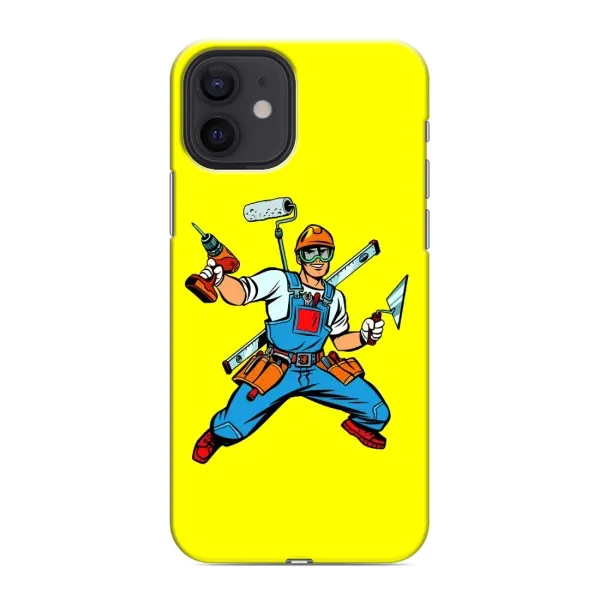 Чехол с рисунком «Строитель» для iPhone 12 mini