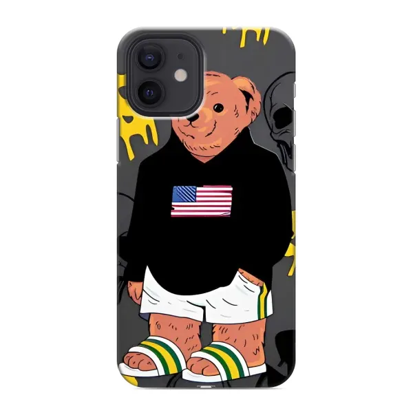 Чехол с рисунком «Teddy USA» для iPhone 12 mini Чехол с рисунком «Teddy USA» для iPhone 12 mini