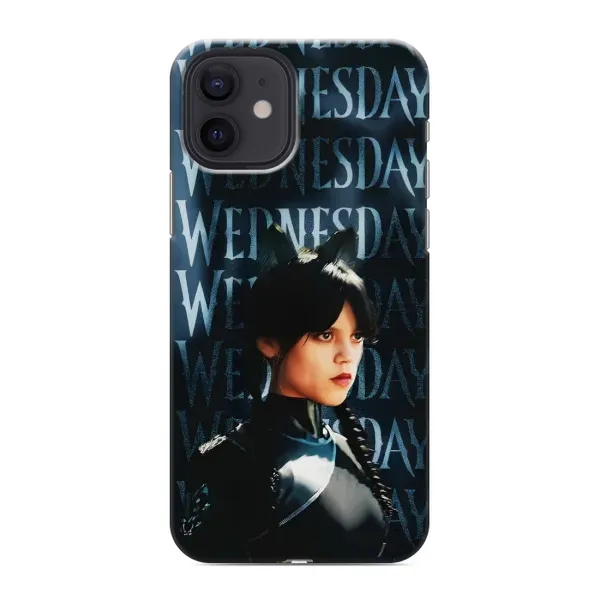 Чехол с рисунком «Уэнздей с ушками» для iPhone 12 mini Чехол с рисунком «Уэнздей с ушками» для iPhone 12 mini