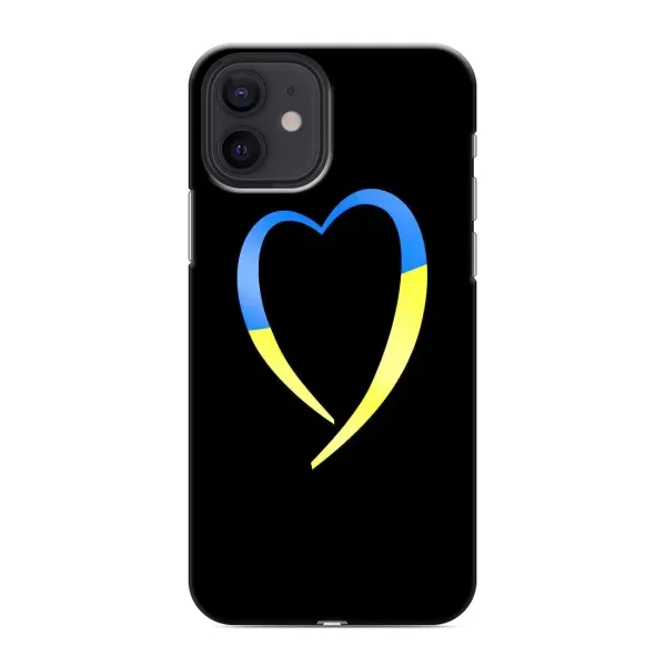 Чехол с рисунком «Украинское сердце» для iPhone 12 mini Чехол с рисунком «Украинское сердце» для iPhone 12 mini
