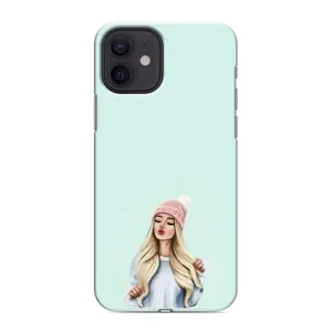 Силіконовый Чохол на iPhone 12 mini з картинкой Модных девушек (В шапці)