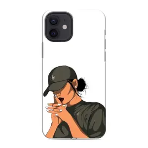 Силіконовый Чохол на iPhone 12 mini з картинкой Модных девушек (У зеленому)