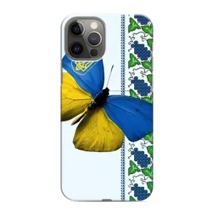 Чохол з Українською символікою на Айфон 12 Про Макс (Метелик)