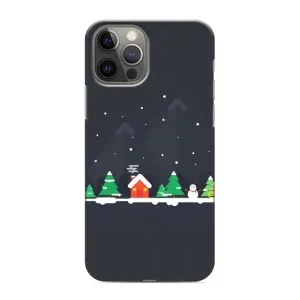 Силиконовый бампер на рождество для iPhone 12 Pro Max (Город зимний)