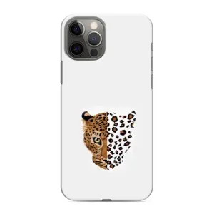 Чохол з леопардовим принтом на iPhone 12 Pro Max (Леопард на білому)