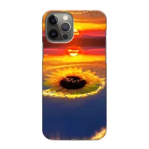 Чехлы с картинкой Подсолнухов для Айфон 12 Про Макс (Небо подсолнух)