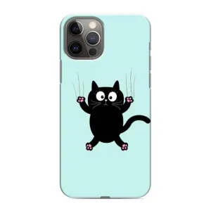 Силиконовый чехол с котиком для iPhone 12 Pro Max (Падающий кот)