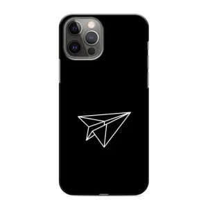 Чехол с картинками на черном фоне для iPhone 12 Pro Max (Самолетик)