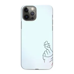 Чехлы (Знак сердечка) на iPhone 12 Pro Max (Сердце на голубом)
