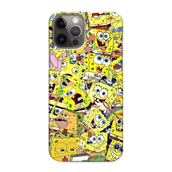 Чехол с рисунком «Спанч Боб Арт» для iPhone 12 Pro Max Чехол с рисунком «Спанч Боб Арт» для iPhone 12 Pro Max