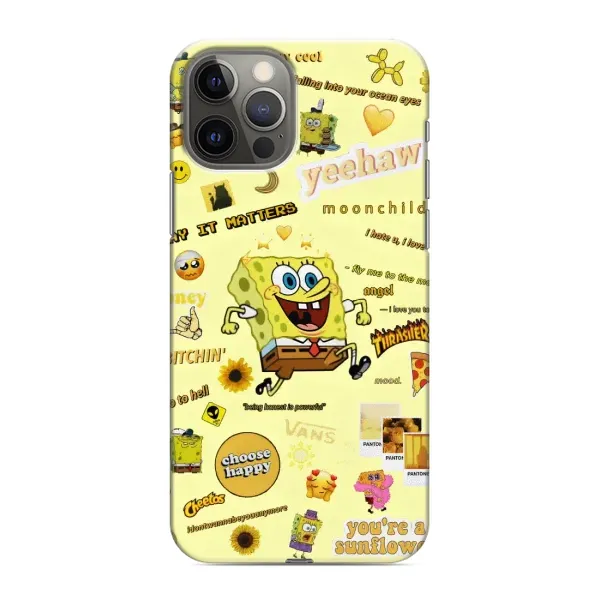 Чехол с рисунком «Спанч Боб бежит» для iPhone 12 Pro Max Чехол с рисунком «Спанч Боб бежит» для iPhone 12 Pro Max