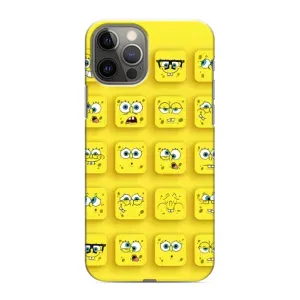 Силиконовый чехол Спанч Боб на Айфон 12 Про Макс (Спанч-БОБ)