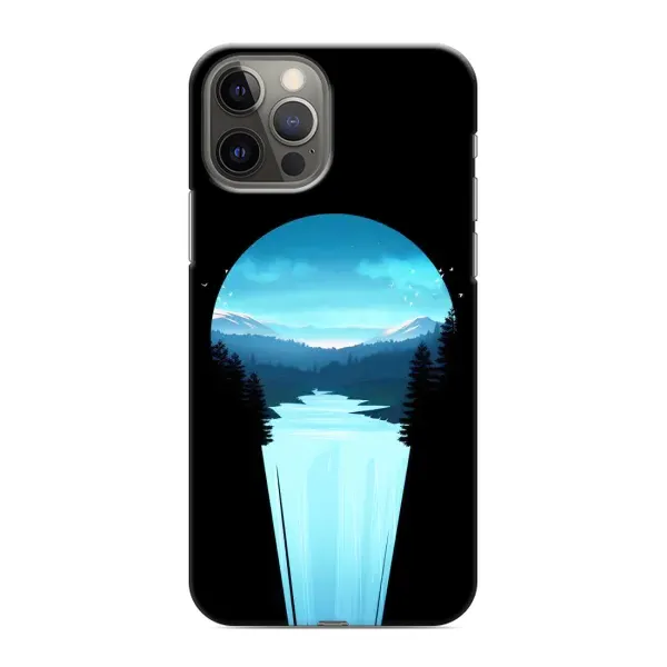Чехол с рисунком «Синий Водопад» для iPhone 12 Pro Max Чехол с рисунком «Синий Водопад» для iPhone 12 Pro Max