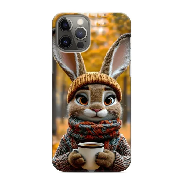 Чехол с рисунком «Зайчик с кофе» для iPhone 12 Pro Max Чехол с рисунком «Зайчик с кофе» для iPhone 12 Pro Max