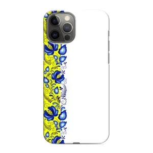 Силіконовый Чохол на iPhone 12 Pro Max з картинкой Вишиванки (Жовто-біла вишиванка)