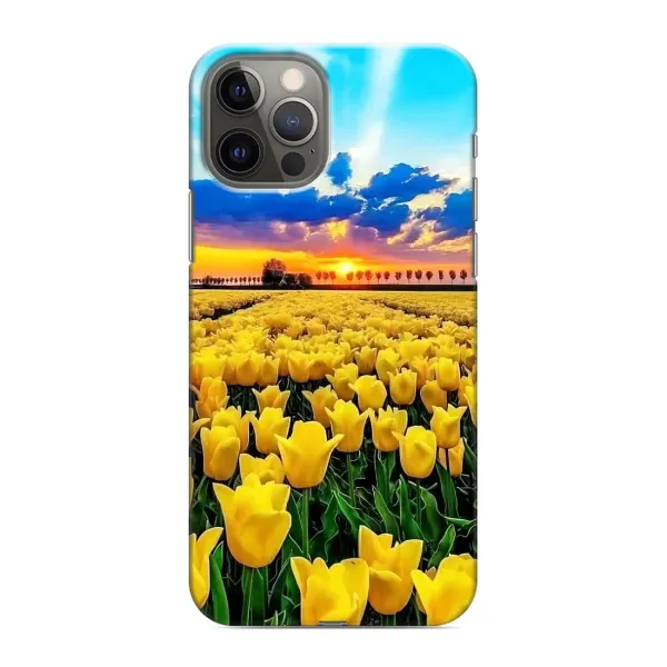 Чехол с рисунком «Желтые тюльпаны» для iPhone 12 Pro Max Чехол с рисунком «Желтые тюльпаны» для iPhone 12 Pro Max