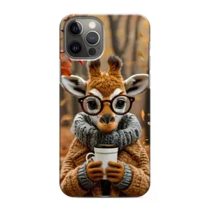 Печатный чехол «Зверята с кофе» для iPhone 12 Pro Max (Жираф с кофе)