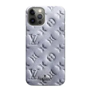 Текстурний Чохол Louis Vuitton для Айфон 12 Про (Білий ЛВ)