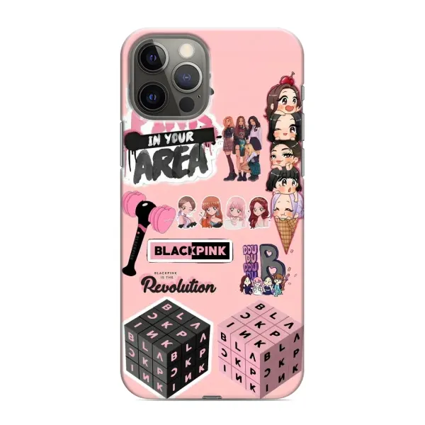 Чехол с рисунком «BLACK PINK коллаж» для iPhone 12 Pro