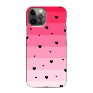 Чехлы с тематикой "Маленькие Сердечки" на iPhone 12 Pro (Чорные сердечки)
