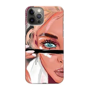 Силиконовый Чехол на iPhone 12 Pro с картинкой Стильных Девушек (Девушка и ресницы)