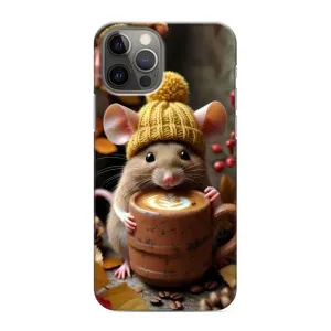 Печатный чехол «Зверята с кофе» для iPhone 12 Pro (Мышка с кофе)