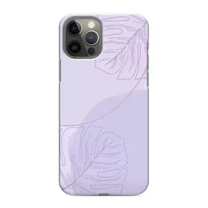 Чехол цветочный дизайн для iPhone 12 Pro (Монстера фиолетовая)