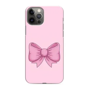 Чехол банты для iPhone 12 Pro (Розовый бантик)