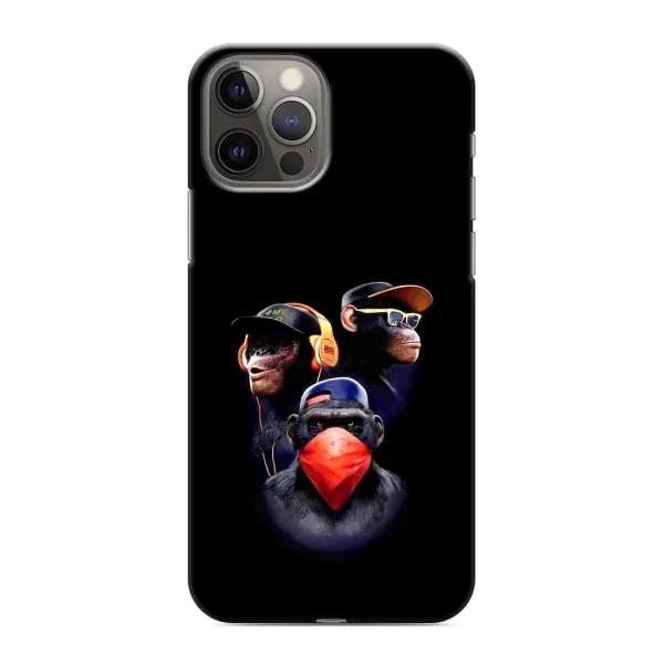 Чехол с рисунком «Три обезьяны» для iPhone 12 Pro Чехол с рисунком «Три обезьяны» для iPhone 12 Pro