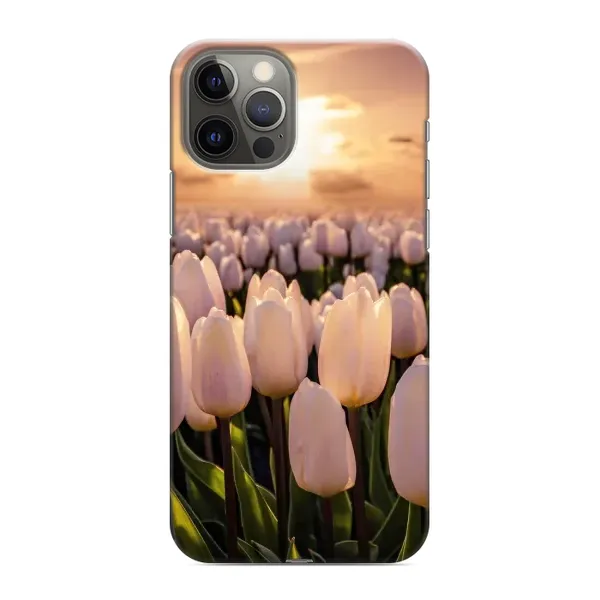 Чехол с рисунком «Закат с цветами» для iPhone 12 Pro