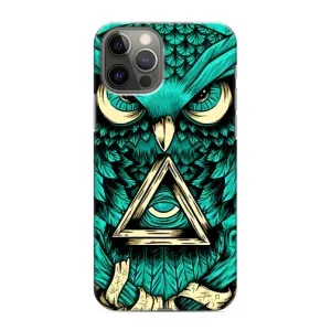 Чехлы с принтом СОВЫ для iPhone 12 Pro (Зеленая сова)